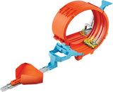 Hot Wheels Toy Car Track Set, Stunt Champion, Dual Track Loop with Dual Launcher, Includes 1:64 Scale Toy Car