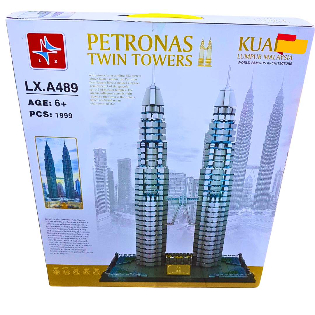 Petronas Twin Towers Building Set – 1999-Piece Architectural Landmark Model Kit (Ages 6+)