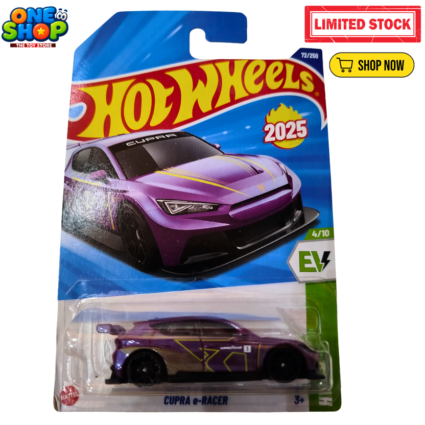 Hot Wheels Cupra e-Racer 2025 Die-Cast Car – 1:64 Scale Mattel Electric Race Car | EV Toy Car for Kids Main image