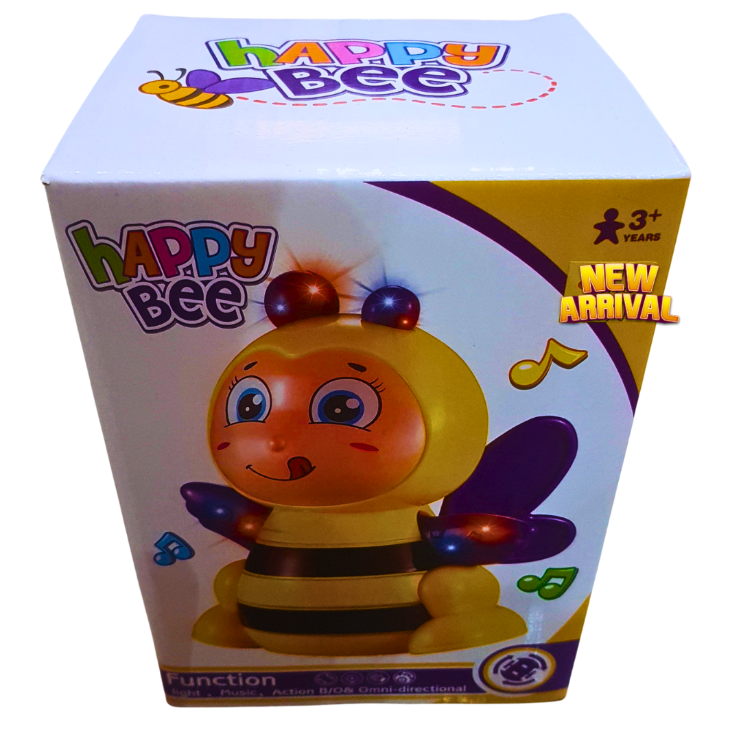 Happy Bee Musical Toy for Kids – Light-Up Dancing Bee with Sound & Multi-Directional Movement | Interactive Toy for Ages 3+