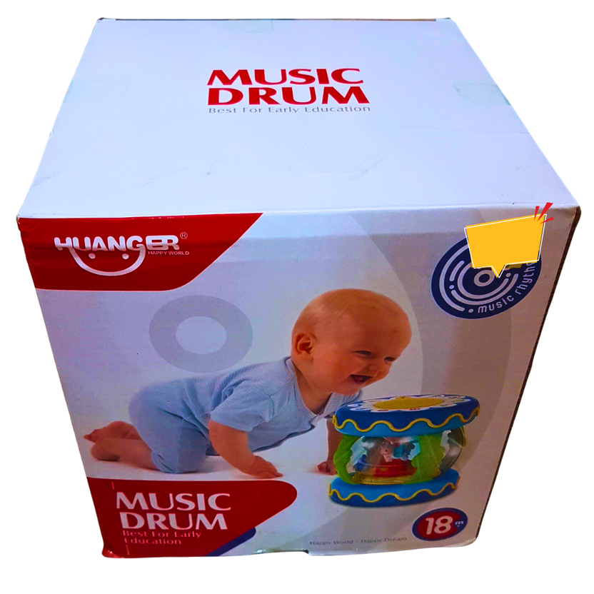Huanger Music Drum Toy - Rotating Musical Drum for Toddlers (18+ Months) Main image