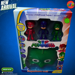 PJ Masks Action Figures & Light-Up Mask Set for Kids – Catboy, Owlette & Gekko Superhero Toy Pack | PJ Masks Toys for Boys & Girls 3+