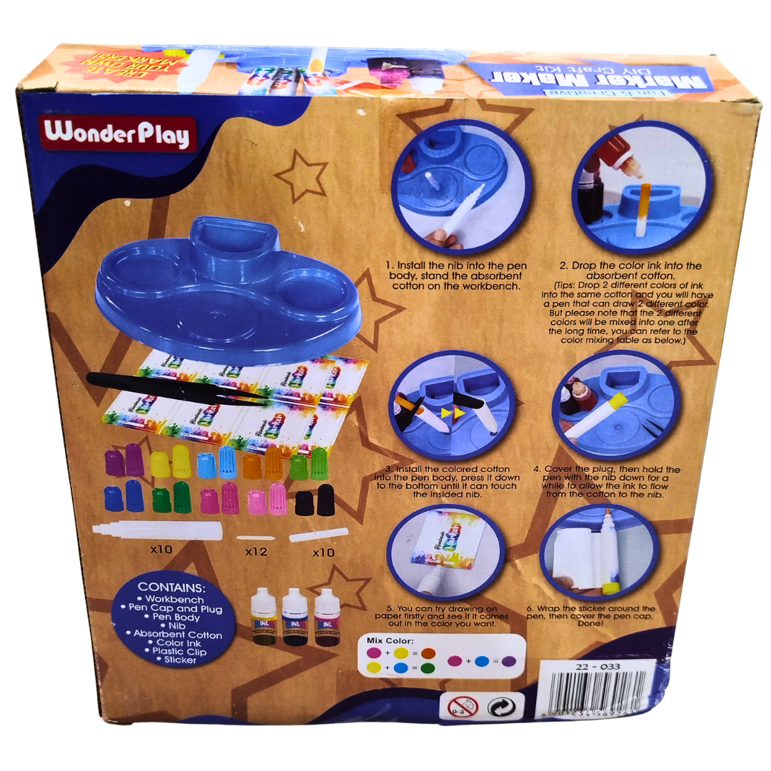 🎨 WonderPlay Marker Maker DIY Craft Kit for Kids – Create Your Own Markers | Educational Arts & Crafts Set (Ages 6+)