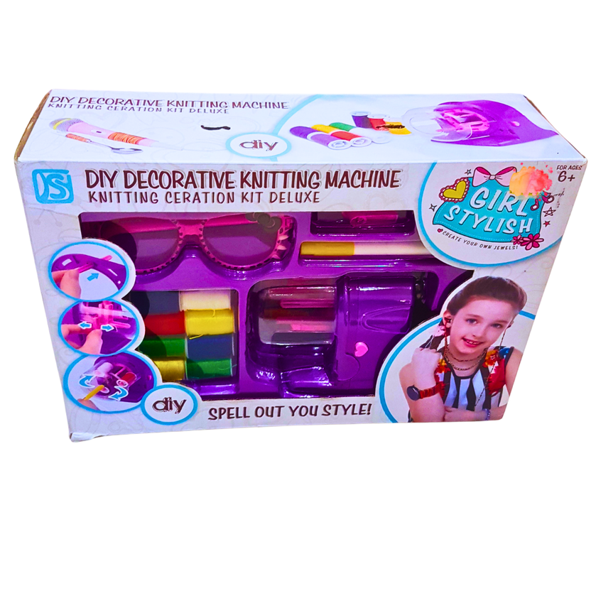 DIY Decorative Knitting Machine – Knitting Creation Kit Deluxe for Stylish Accessories (Ages 6+) Main image