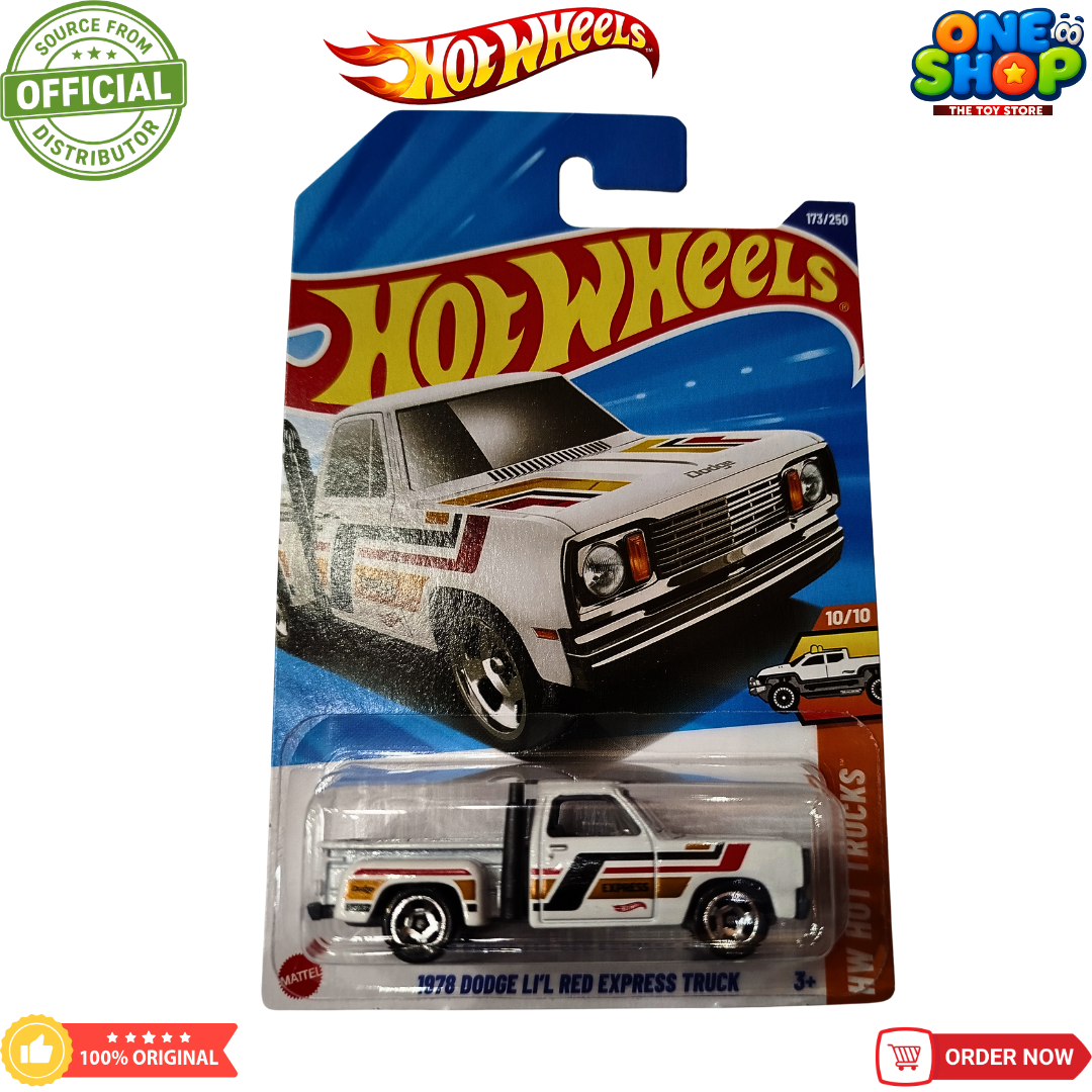 Hot Wheels 1978 Dodge Li’l Red Express Truck Die-Cast Pickup 2025 – Classic Vintage Truck Toy for Kids & Collectors