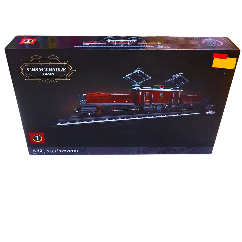 Crocodile Train Building Block Set – 1292 PCS Classic Locomotive Model with Tracks | STEM Toy for Kids & Collectors (Ages 6-12) Main image