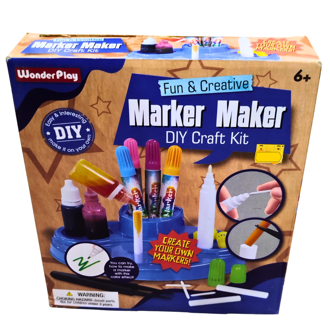 🎨 WonderPlay Marker Maker DIY Craft Kit for Kids – Create Your Own Markers | Educational Arts & Crafts Set (Ages 6+)