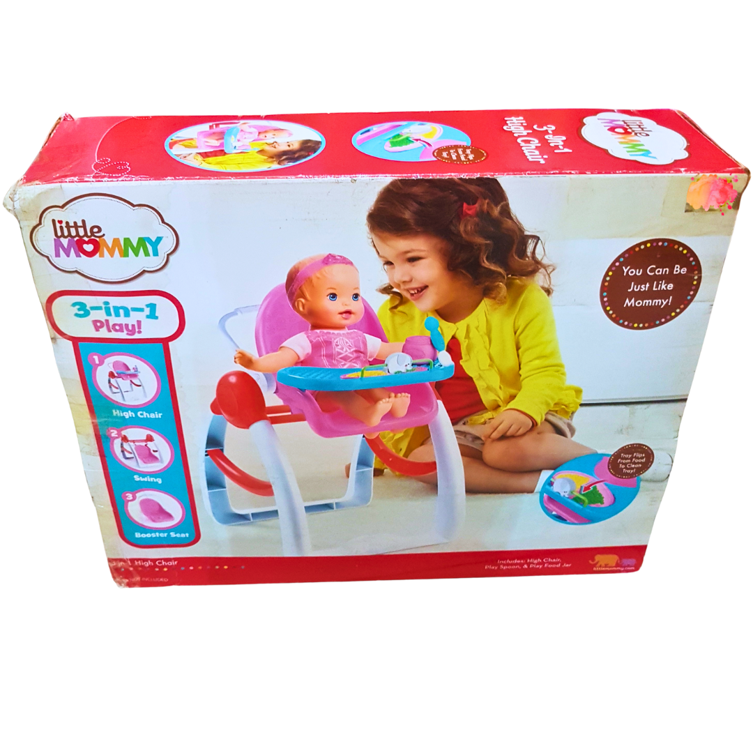 Little Mommy 3-in-1 High Chair Playset – Convertible High Chair, Swing, and Booster Seat for Dolls (Ages 3+) Secondary image