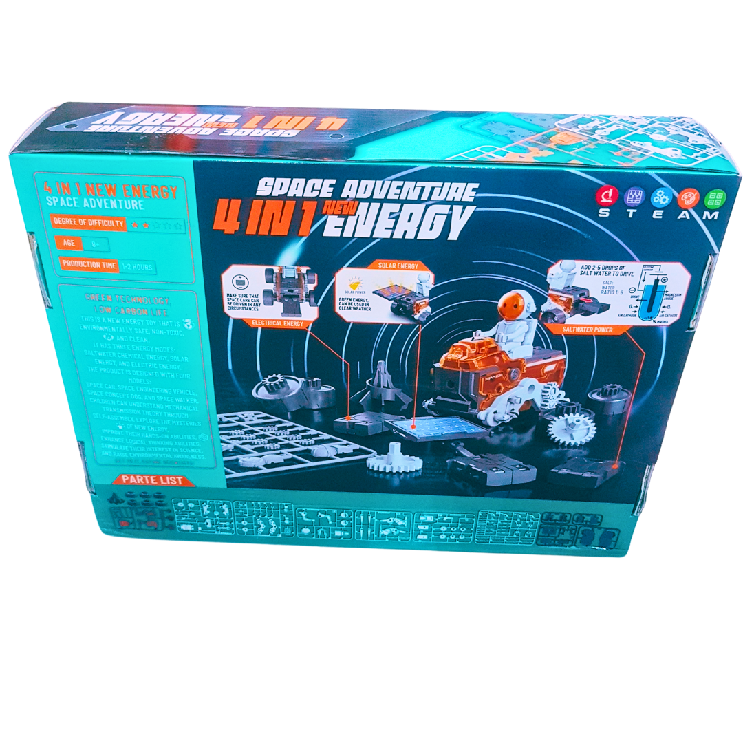 Space Adventure 4-in-1 New Energy STEM Kit – Build Space Vehicles with Solar, Saltwater, and Electric Power | Ages 8+ Secondary image
