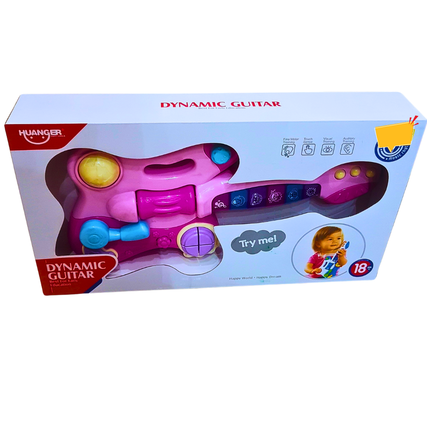Huanger Dynamic Guitar Toy - Musical Instrument for Toddlers with Lights & Sounds (18+ Months) Main image