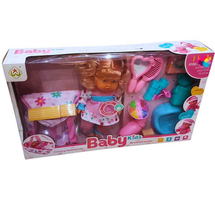 Baby Kids My Intimate Partner Doll Set with Sleeping Bag and Accessories - Interactive and Educational Toy (Ages 3+) Main image