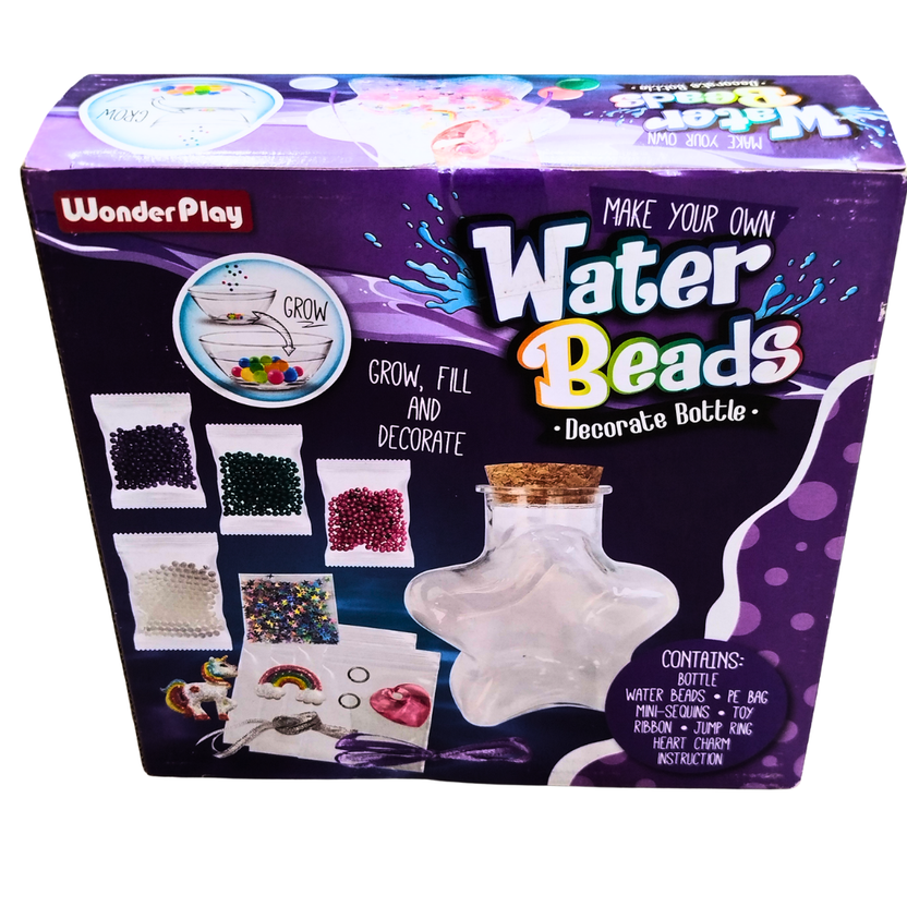 🌈 WonderPlay Water Beads DIY Bottle Decoration Kit – Grow & Design with Beads, Sequins & Charms | Arts & Crafts for Kids (Age 6+) Main image