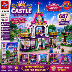 Royal Castle Building Blocks Set for Girls – 687 Pieces Princess Dream Castle Construction Toy with 2 Mini Dolls | Ages 6+