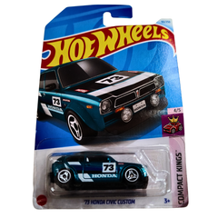 Hot Wheels ’73 Honda Civic Custom Die-Cast Car – Compact Kings Series | 1:64 Scale Metal Toy Car for Kids Ages 3+