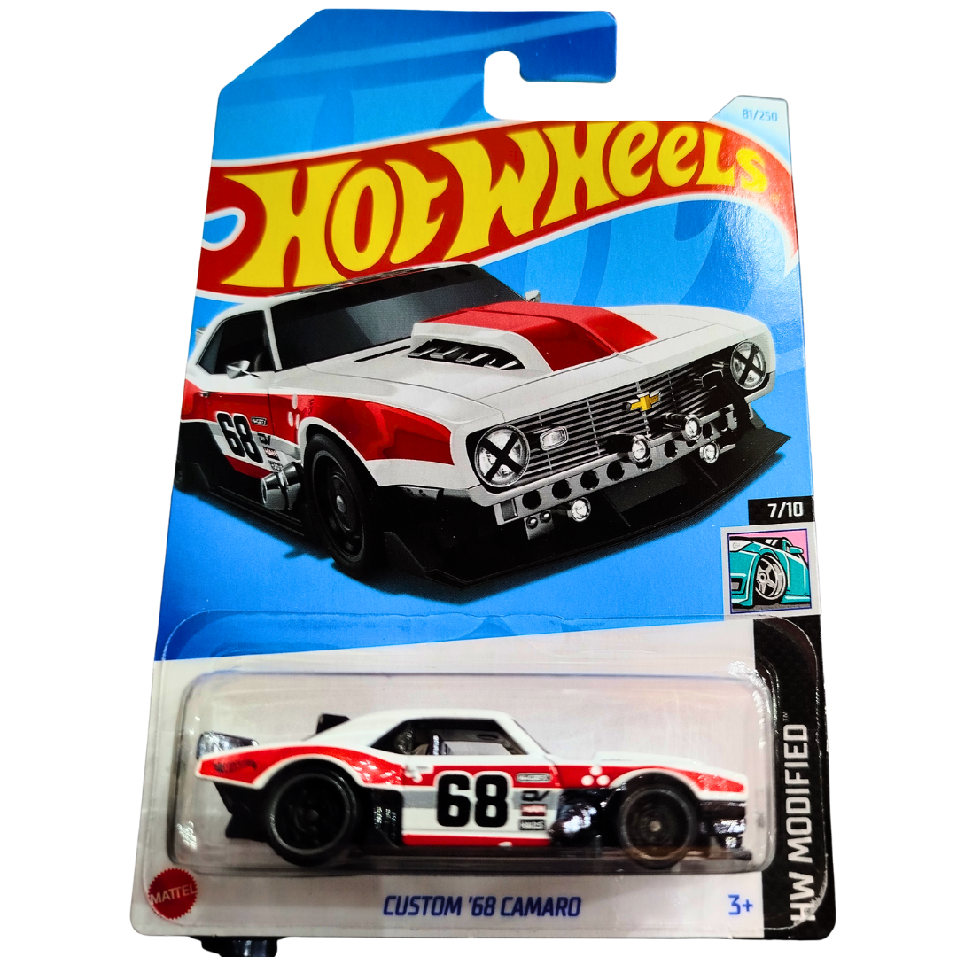 🏁 Hot Wheels Custom '68 Camaro – Muscle Racing Die-Cast Toy Car for Kids (3+) | HW Modified Series