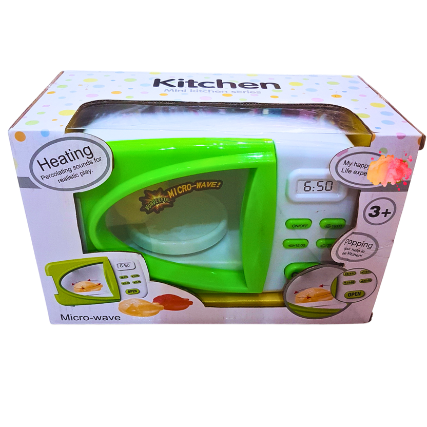Mini Microwave Kitchen Toy for Kids – Realistic Pretend Play with Lights & Sounds – Ages 3+ Main image