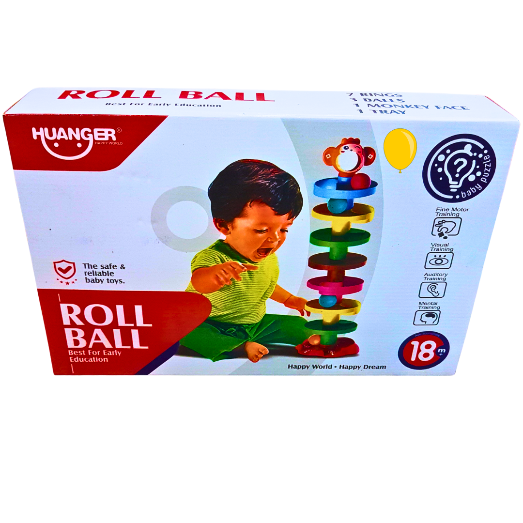 Huanger Roll Ball Educational Toy for Babies | Colorful Ball Drop Tower | 18+ Months