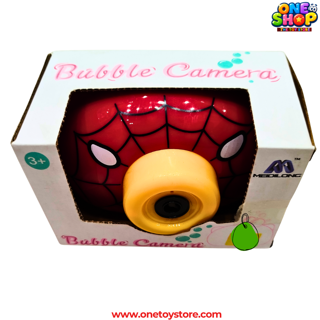 Spider Hero Bubble Camera Toy for Kids – Automatic Bubble Blower Camera with Lights & Fun Effects | Cartoon Bubble Machine Toy for Boys & Girls 3+ Years