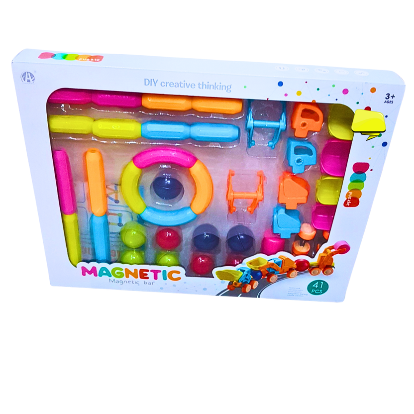 Magnetic Building Blocks Set – 41-Piece DIY Construction Kit for Kids (Ages 3+) | STEM Educational Toy Main image