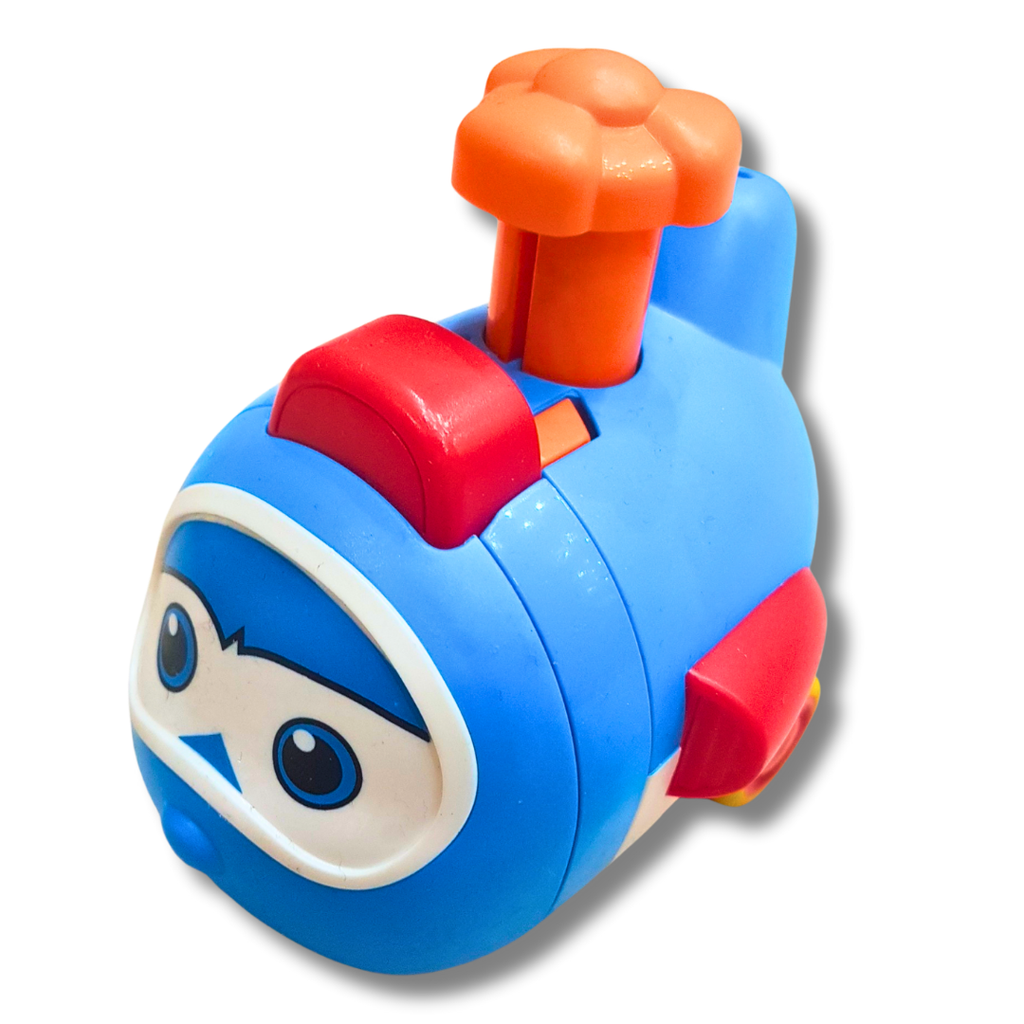 Pull-Back Cartoon Submarine Toy for Kids - Fun and Colorful Vehicle Playset (Ages 3+)