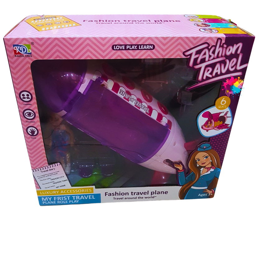 Fashion Travel Plane Playset - Adventure and Learning for Kids (3+ Years) Main image