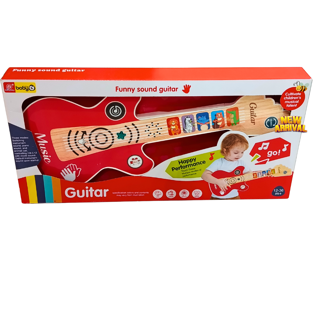 BabyG Funny Sound Guitar for Kids – Interactive Touch Musical Guitar with 11 Nursery Rhymes, Animal & Instrument Sounds, Multiple Play Modes | Ages 12–36 Months Secondary image
