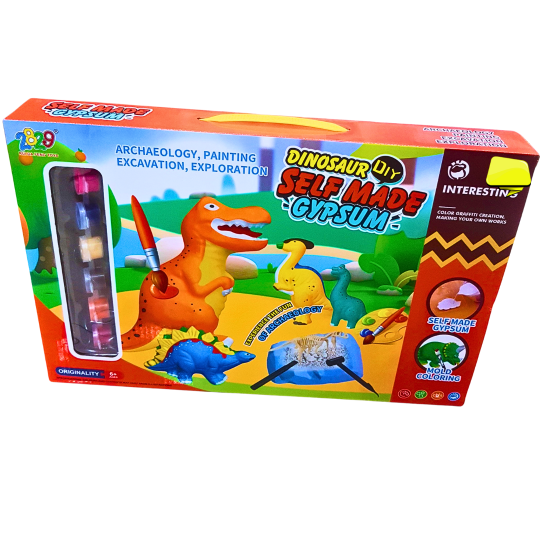 DIY Dinosaur Gypsum Craft Kit for Kids - Fun Painting & Excavation Set (6+) Secondary image