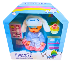 Lovely Bunny Costume Doll – Cute Pretend Play Dress-Up Doll with Accessories | Soft Plush Hat & Colorful Outfit | Age 3+