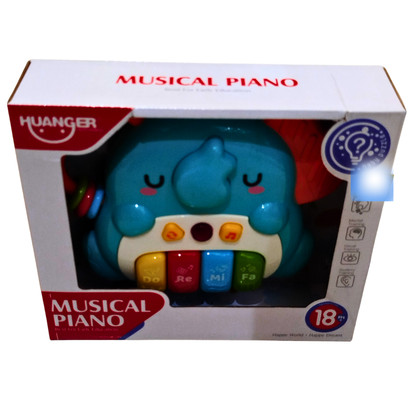 Huanger Baby Musical Piano Toy – Educational Light & Sound Keyboard for Infants (18+ Months) | Early Learning Toy for Music and Sensory Development Main image