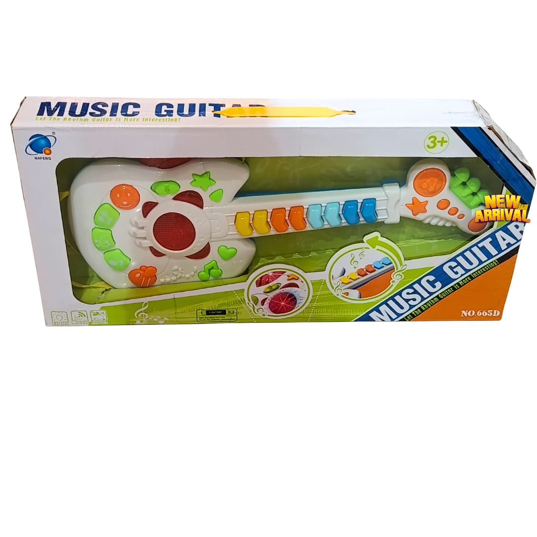 Kids Electronic Music Guitar 665D – Colourful Musical Keys, Interactive Lights & Sound Effects | Toy Guitar for Ages 3+ Secondary image