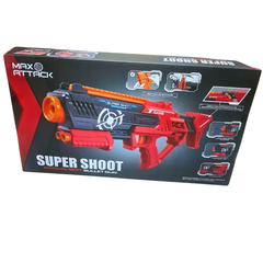 🔫 Super Shoot Manual Soft Bullet Gun – 14 EVA Foam Bullets – Action Toy for Kids – Max Attack Series