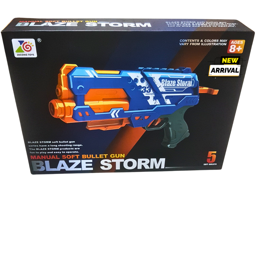 Blaze Storm Manual Soft Bullet Gun – High-Performance Foam Dart Blaster (Ages 8+) Main image
