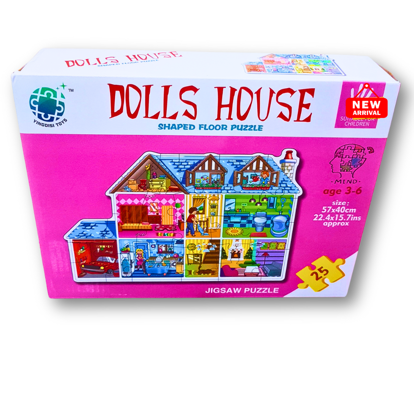 Dolls House Shaped Floor Puzzle – 25-Piece Jigsaw for Kids (Ages 3-6) 🏡🧩 Main image