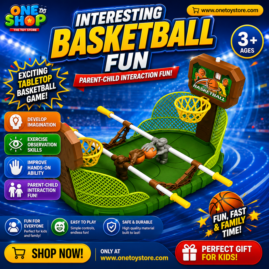 Basketball Fun Tabletop Game for Kids – Mini Basketball Shooting Board Game | Parent-Child Interactive Sports Toy for Boys & Girls Ages 3+