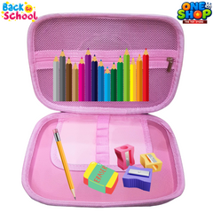 Frozen Pencil Pouch for Girls – Hard Shell Stationery Case with Built-in Calculator | Elsa & Olaf Back to School Organizer