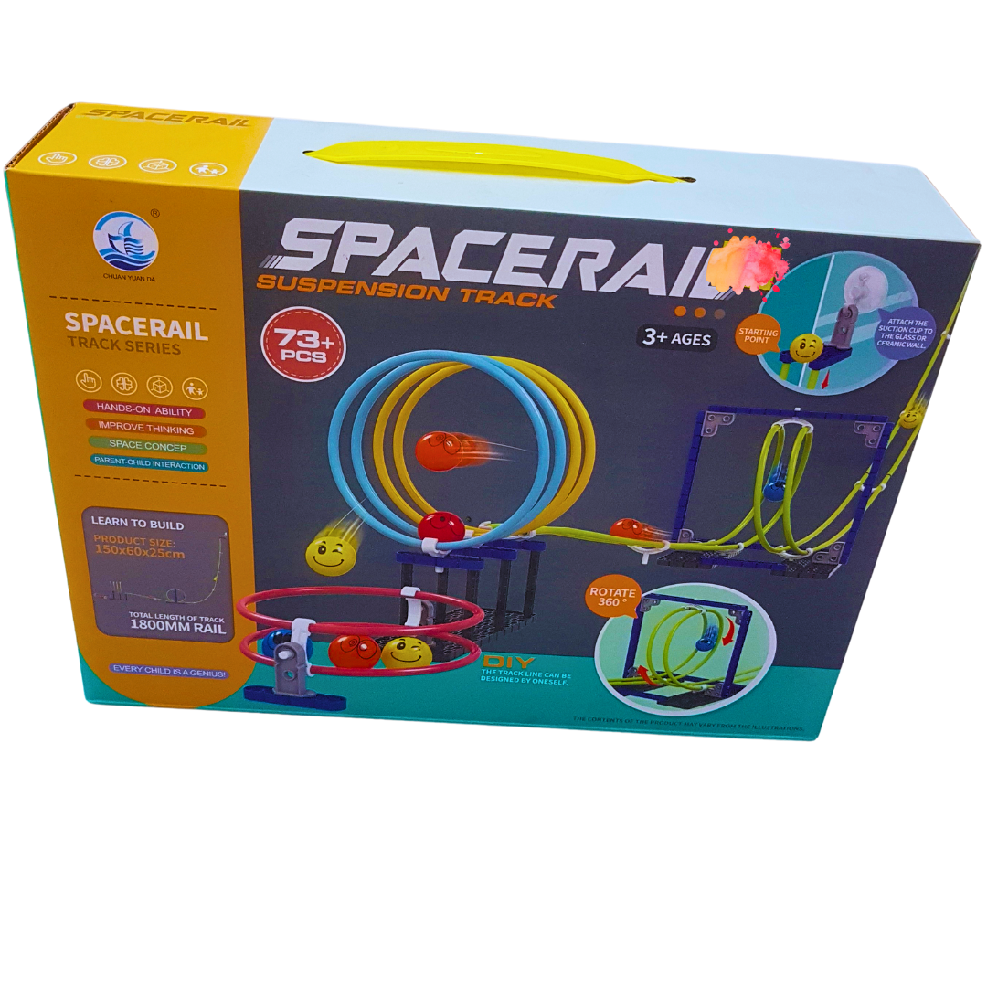 Spacerail Suspension Track Set - 73+ Piece DIY Roller Coaster Building Kit - Ages 3+ Secondary image
