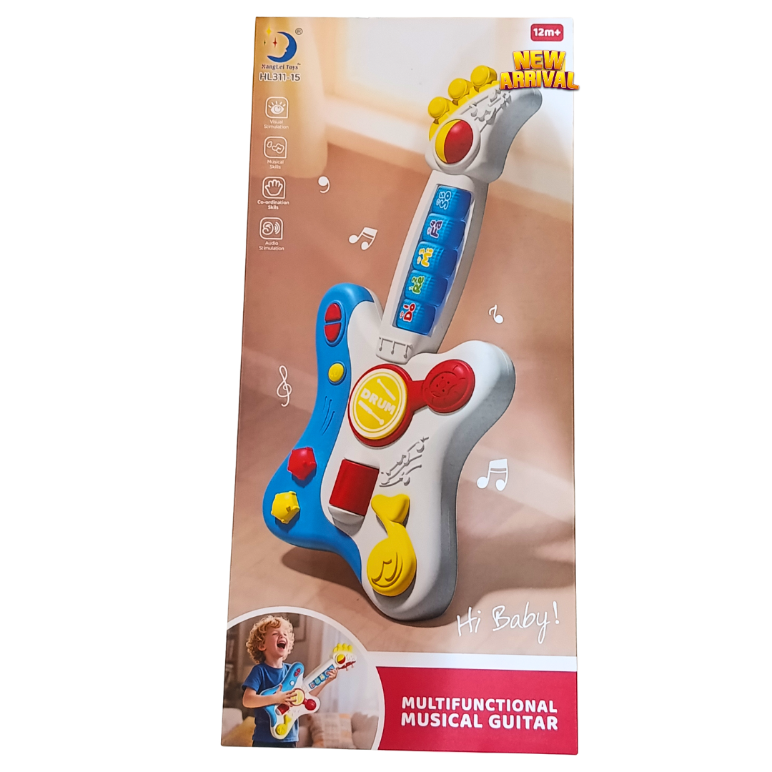 Kids Multifunctional Musical Guitar HL311-15 – Interactive Baby Guitar with Music, Drum Sounds & Colourful Buttons | Ages 12 Months+ Secondary image
