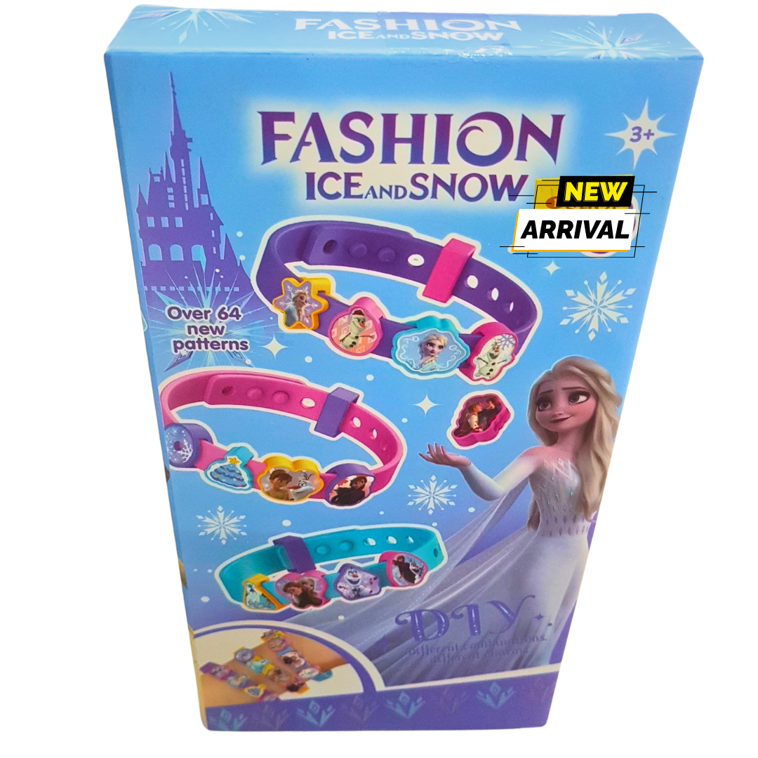 Fashion Ice and Snow DIY Bracelet Set – Over 64 Patterns | Creative Jewelry Toy for Girls | Ages 3+