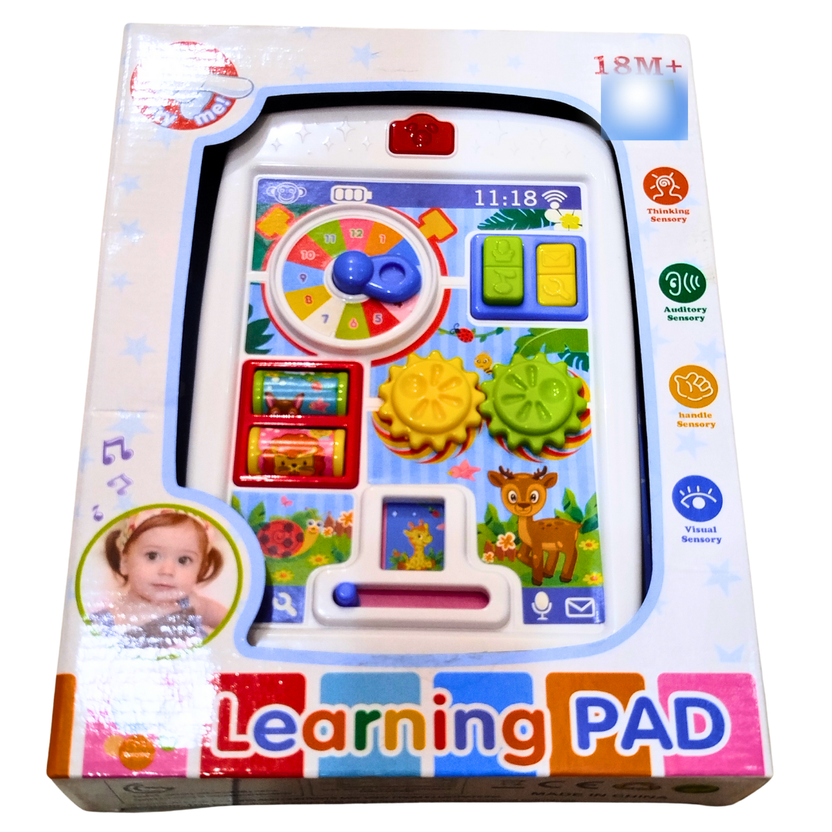 Interactive Learning Pad Toy for Toddlers – Educational Activity Board with Lights & Music (18+ Months) | Sensory Development Toy for Boys & Girls Main image