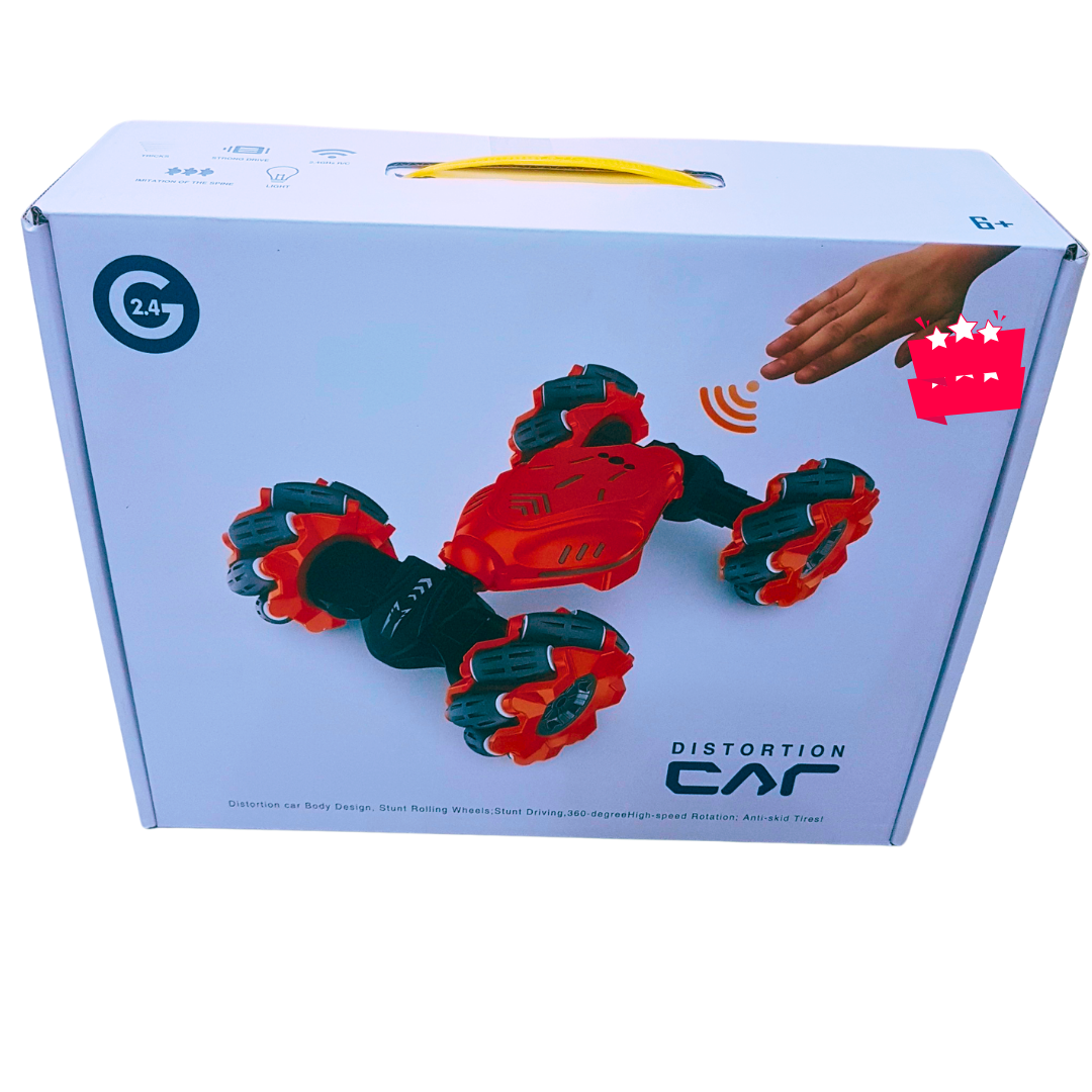 2.4GHz Hand Gesture Control RC Distortion Car – 360° Stunt Twisting, Rolling Wheels | High-Speed Rotation | Ages 6+