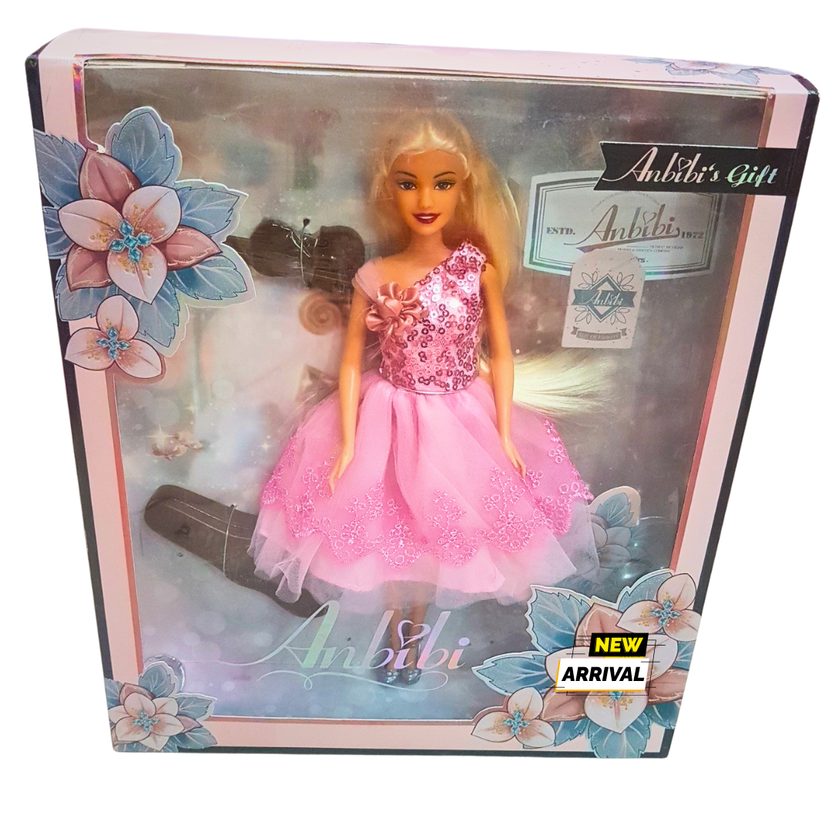 Anbibi Fashion Doll in Pink Dress – Elegant Gift for Girls – Pretend Play & Imagination Booster Main image