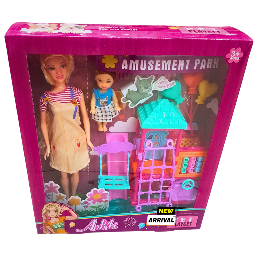 Anbibi Amusement Park Doll Playset – Fun Playground Set with Dolls – Imaginative Play Toy for Kids (3+ Years) Main image