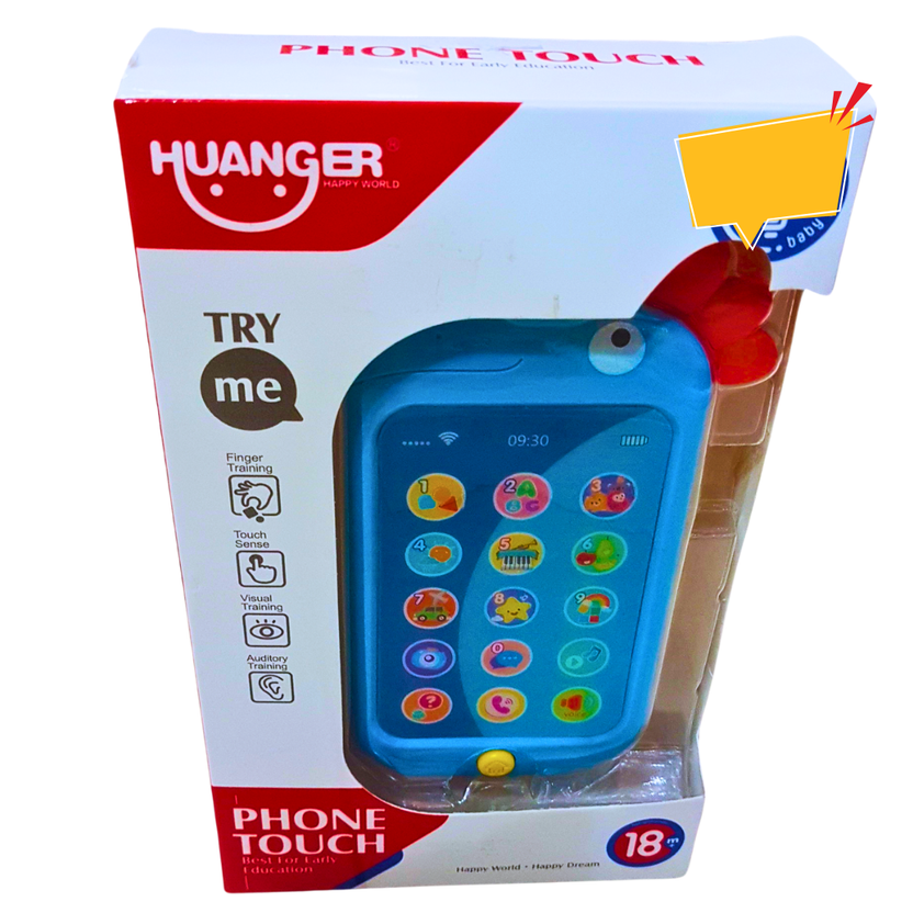 Huanger Touch Screen Toy Phone - Interactive Learning with Music & Lights (18+ Months) Main image