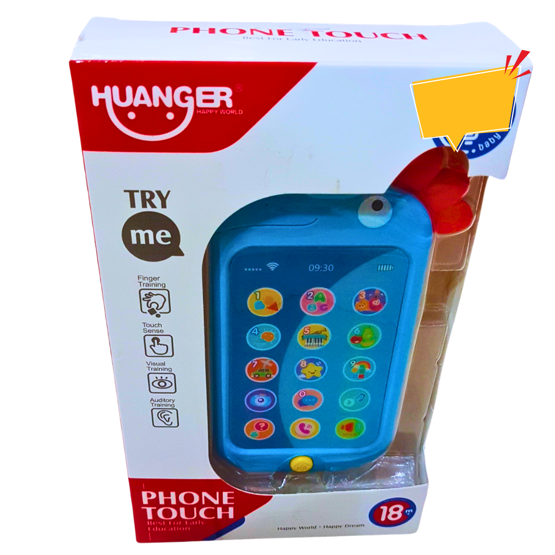 Huanger Touch Screen Toy Phone - Interactive Learning with Music & Lights (18+ Months)