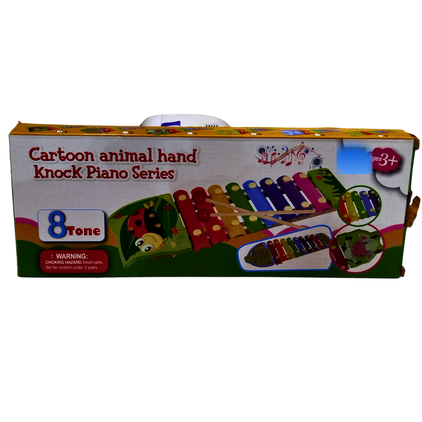 Cartoon Animal Hand Knock Piano – 8-Tone Wooden Xylophone Musical Toy for Kids (Ages 3+) | Educational Music Learning Toy for Boys & Girls Main image