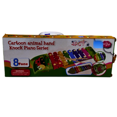 Cartoon Animal Hand Knock Piano – 8-Tone Wooden Xylophone Musical Toy for Kids (Ages 3+) | Educational Music Learning Toy for Boys & Girls