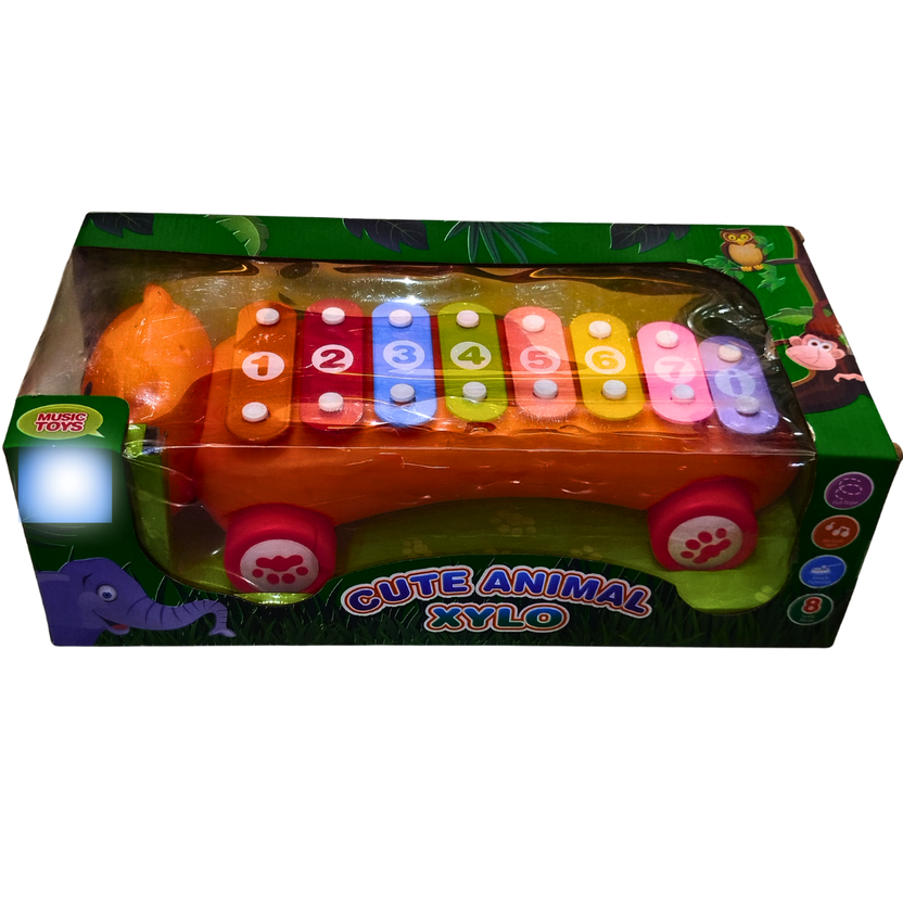 Cute Animal Xylophone Toy for Kids – 8-Tone Musical Learning Instrument | Educational Music Toy for Toddlers & Preschoolers (Ages 3+) Main image