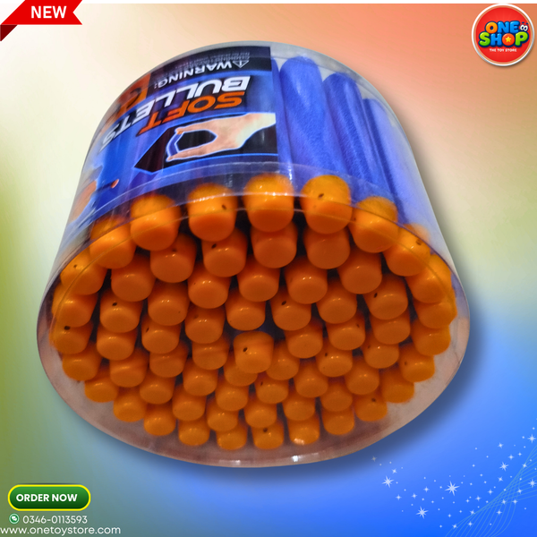 50+ Pcs Soft Foam Bullets Refill Pack for Nerf Guns – Universal Safe Dart Refill for Toy Blasters | Kids Foam Darts Pakistan
