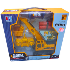 Remote Control Construction Crane Toy - 6CH RC Excavator with 360° Rotation & Realistic Functions | Building Engineering Series for Kids Aged 6+
