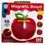 MagPad Magnetic Drawing Board – Apple-Shaped Learning Toy with Stylus & 10 Pattern Cards (260 Beads, Ages 3+)